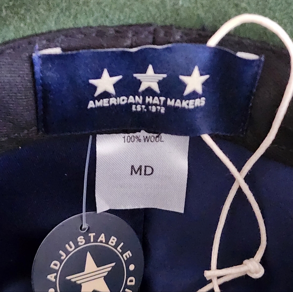 American Hat Makers NWT Elegant Forest Green Wide Brim Western Fedora Hat Medium - Picture 3 of 3